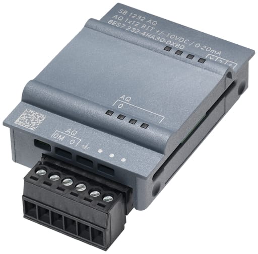 Siemens - Siemens 6ES72324HA300XB0 5 VDC 25 mA 12-Bit Resolution 1-Output Analog Output Module