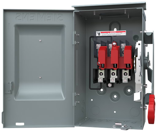 Siemens - Siemens HNF261R 480/600 VAC 250/600 VDC 30 Amp 2-Pole 2-Wire NEMA 3R Heavy Duty Non-Fusible Safety Switch