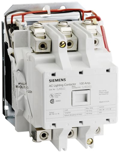 Siemens - Siemens CLM0E04120 110/120 VAC 100 Amp 4-Pole 4NO Open Mechanically Held Lighting Contactor