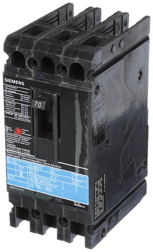 Siemens - Siemens ED43B070 3-Pole 70 Amp 480 VAC 18 kA Circuit Breaker Lug
