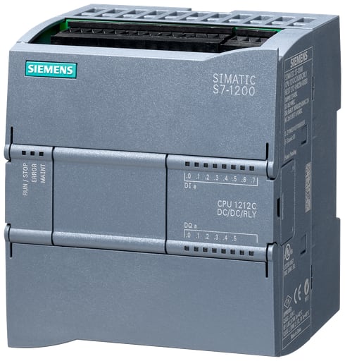Siemens - Siemens 6ES72121HE400XB0 DC/DC/Relay 8 DI/6 DO/2 AI 1212C CPU