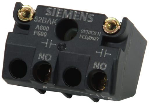 Siemens - Siemens 52BAK 1NO Gold Flashed Screw Terminal Contact Block