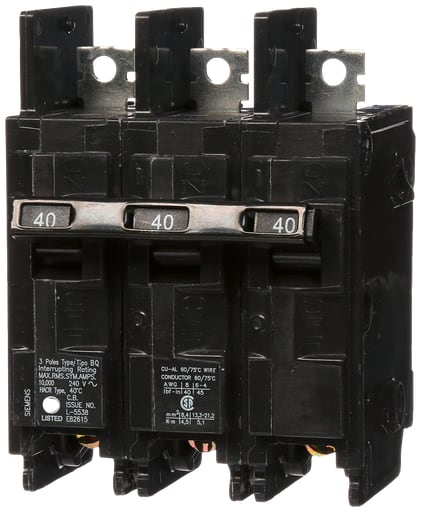 Siemens - Siemens BQ3B040 3-Pole 40 Amp 240 Volt 10 K Circuit Breaker