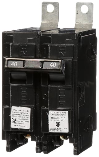 Siemens - Siemens B240HH 2-Pole 40 Amp 120/240 VAC 65 kA Bolt-On Molded Case Circuit Breaker