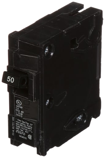 Siemens - Siemens Q150 1-Pole 50 Amp 120 VAC 10 kA Plug-In Circuit Breaker