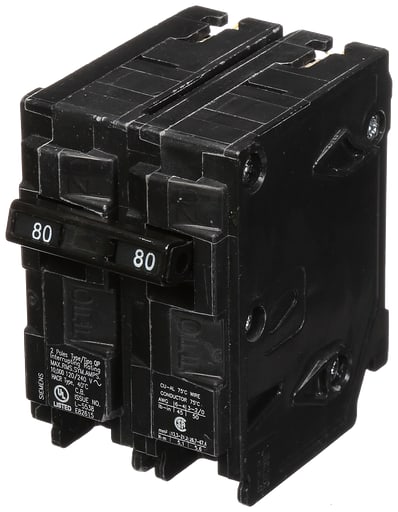 Siemens - Siemens Q280 2-Pole 120/240 VAC 80 Amp 10 kA Plug-In Common Trip Circuit Breaker