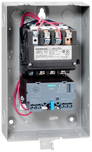 Siemens - Siemens 14EUE32BA 240 VAC 10 to 40 Amp 15 Hp 3-Phase 3-Pole Size 1-3/4 Non-Reversing NEMA Motor Starter