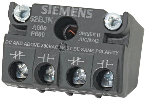 Siemens - Siemens 52BJK 1NO 1NC Gold Flashed Contact Block