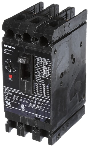 Siemens - Siemens ED63A040 3-Pole 600 VAC 40 Amp Motor Circuit Protector