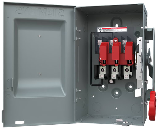 Siemens - Siemens HNF261 480/600 VAC 250/600 VDC 30 Amp 2-Pole 2-Wire NEMA 1 Heavy Duty Non-Fusible Safety Switch
