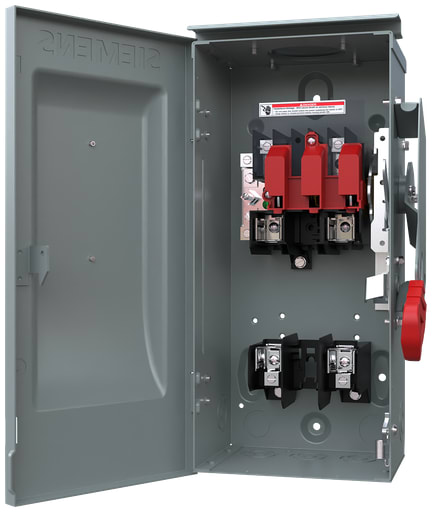 Siemens - Siemens HF222N 240 VAC/250 VDC 60 Amp 2-Pole 3-Wire NEMA 1 Heavy Duty Fusible Safety Switch