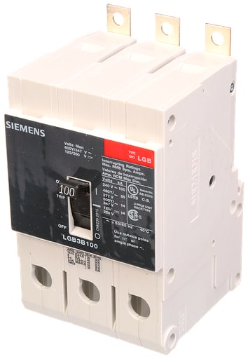 Siemens - Siemens LGB3B100B 3-Pole 100 Amp 480 Volt 65 kA Molded Case Circuit Breaker