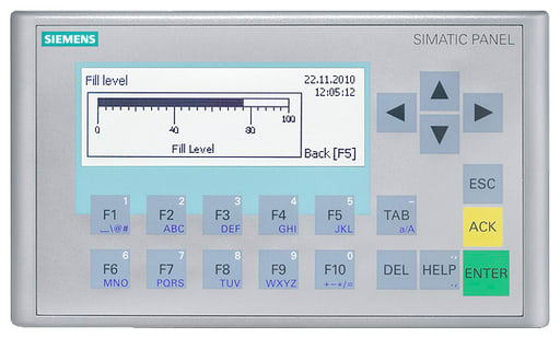Siemens - Siemens 6AV66470AH113AX0 3 W 24 VDC 0.1 Amp FSTN Display Monochrome Human Machine Interface Basic Panel
