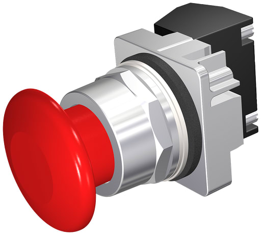 Siemens - Siemens 52PP2W2A 30 mm 500 VAC 12 Amp 1NO 1NC 2-Position Metal Bezel IP66 Non-Illuminated Push Button