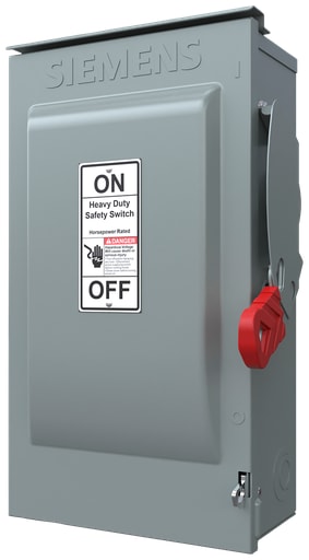 Siemens - Siemens HF362NR 480/600 VAC/250/600 VDC 60 Amp 3-Pole 4-Wire NEMA 3R Heavy Duty Fusible Safety Switch