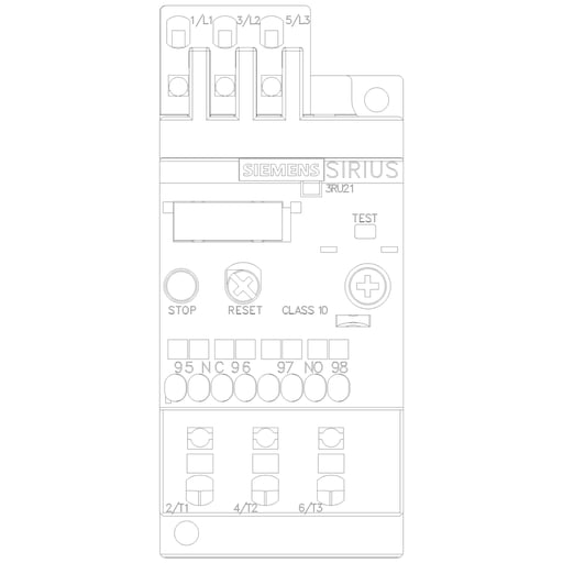 Siemens - Siemens 3RU21161EC1 OVERLOAD RELAY CL10