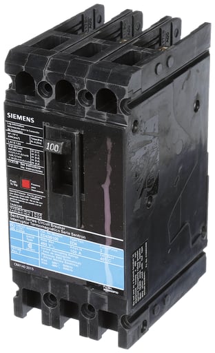 Siemens - Siemens ED43B100L 3-Pole 100 Amp 480 VAC 18 kA Circuit Breaker Lugs