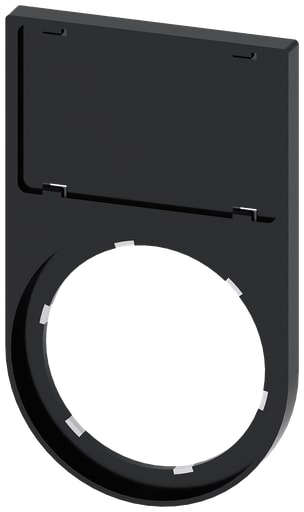 Siemens - Siemens 3SU19000AS100AA0 17.5 x 27 mm Black Plastic Flat Round Label Holder