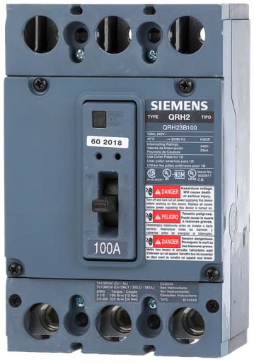 Siemens - Siemens QRH23B100 QR MCCB,25kA@2
