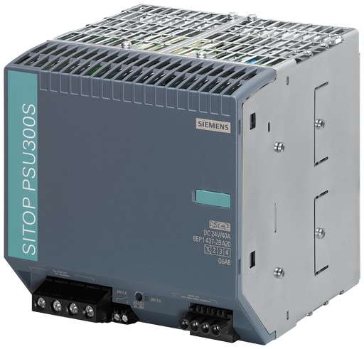 Siemens - Siemens 6EP14372BA20 400 to 500 VAC Input 24 VDC 40 Amp Output Stabilized Power Supply