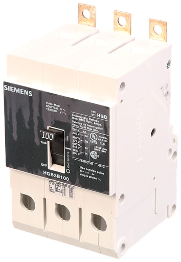 Siemens - Siemens HGB3B100B BRKR HGB 100A 3P 480Y