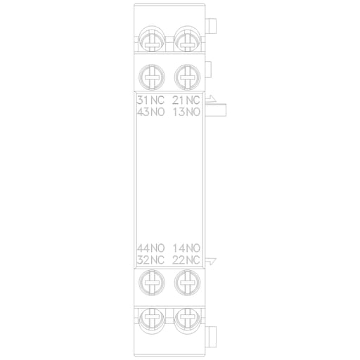 Siemens - Siemens 3RV29011J LATERAL AUXILIARY SWI