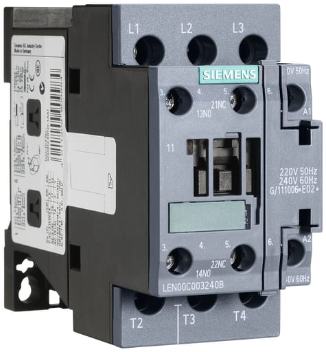Siemens - Siemens LEN00C003120B 110/120 VAC 3-Pole 3NO Open Electrically Held Lighting Contactor