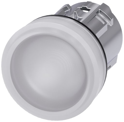 Siemens - Siemens 3SU10516AA600AA0 22 mm White Metal Round Indicator Light