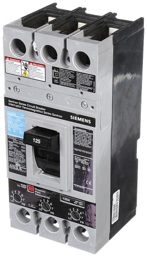 Siemens - Siemens FXD63B125 3-Pole 600 VAC 125 Amp 22 kA Non-Interchangeable Trip Thermal Magnetic Molded Case Circuit Breaker