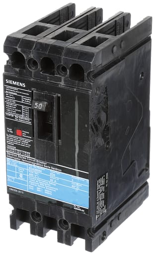 Siemens - Siemens ED43B050 3-Pole 50 Amp 480 VAC 18 kA Circuit Breaker Lug