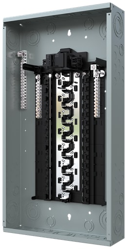 Siemens - Siemens SN3030B1125 125A Main Breaker Load Center, 30 Spaces / 30 Circuits, 1Phase 3Wire 120/240V, Aluminum Bus, NEMA-1, Gray