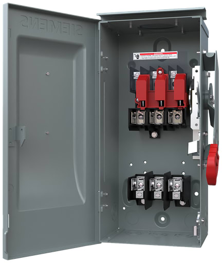 Siemens - Siemens HF361R 480/600VAC 250VDC 30Amp 3-Pole 3-Wire NEMA-3R Heavy Duty Fusible Safety Switch