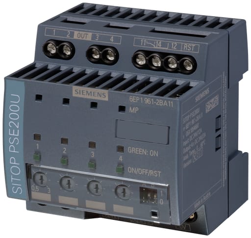 Siemens - Siemens 6EP1961-2BA11 24 VDC 3 Amp 4-Channel Power Supply Selectivity Module