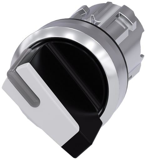Siemens - Siemens 3SU10522BF600AA0 22 mm 2-Position White Plastic Round Illuminated Selector Switch