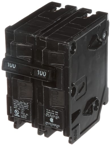 Siemens - Siemens Q2100 2-Pole 120/240 VAC 100 Amp 10 kA Plug-In Common Trip Circuit Breaker