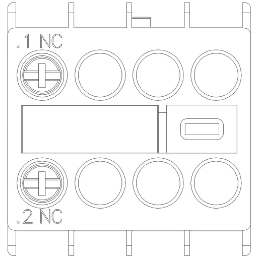 Siemens - Siemens 3RH29111HA01 230 Volt 6 Amp 1NC Screw Terminal Contactor Auxiliary Switch Block