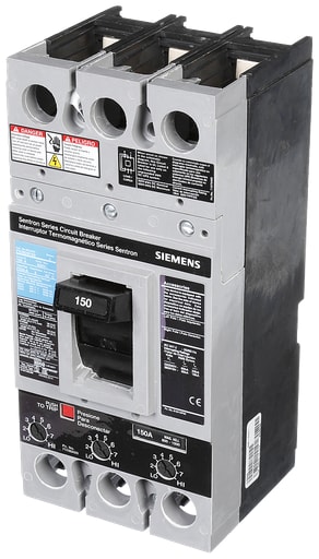 Siemens - Siemens FXD63B150 3-Pole 600 VAC 150 Amp 22 kA Non-Interchangeable Trip Thermal Magnetic Molded Case Circuit Breaker