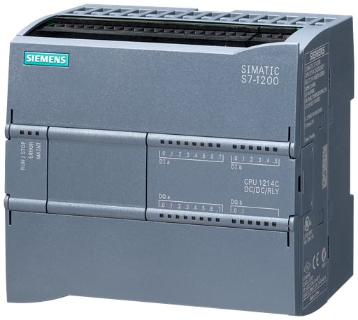 Siemens - Siemens 6ES7214-1HG40-0XB0 24 VDC 500 mA 2-Analog Input 14-Digital Input/10-Digital Output Automation CPU