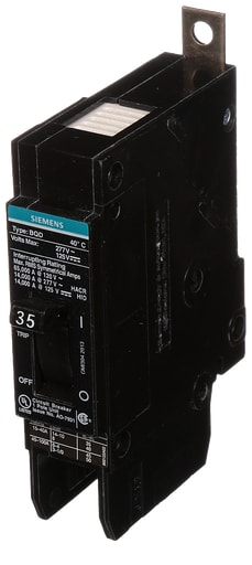 Siemens - Siemens BQD135 1-Pole 35 Amp 277 VAC 14 kA Molded Case Circuit Breaker