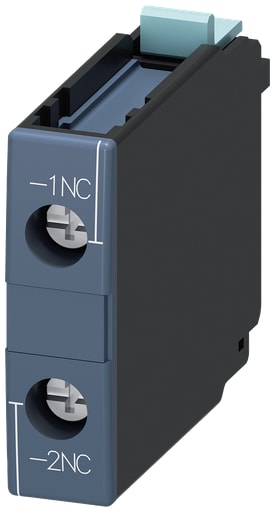 Siemens - Siemens 3RH1921-1CA01 230 Volt 6 Amp 1-Pole 1NC Screw Terminal Contactor Auxiliary Switch Block