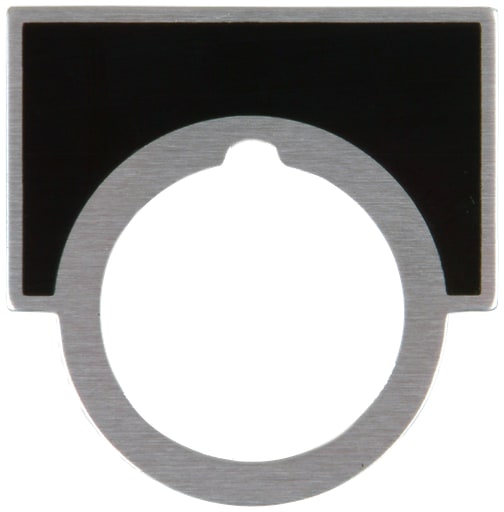 Siemens - Siemens 52NL02B 2 x 1-7/16 Inch Blank Black Large Push Button Legend Plate