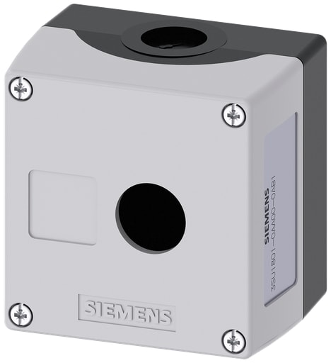 Siemens - Siemens 3SU18010AA000AB1 85 x 64 x 85 mm 1-Hole Vertical/Horizontal Mount Gray Plastic Command Device Enclosure