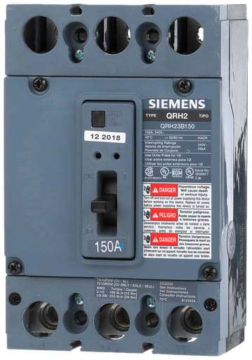Siemens - Siemens QRH23B150 BREAKER QR 3P 150A 240V 25KA