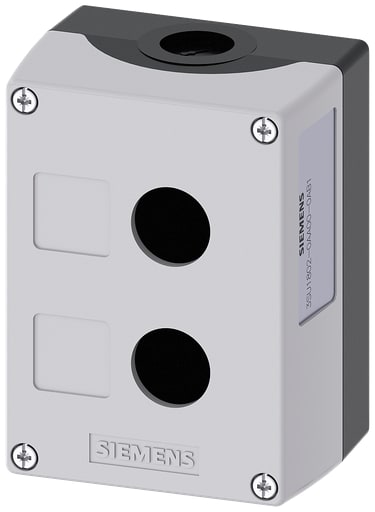 Siemens - Siemens 3SU18020AA000AB1 85 x 64 x 114 mm 2-Hole Vertical/Horizontal Mount Gray Plastic Command Device Enclosure