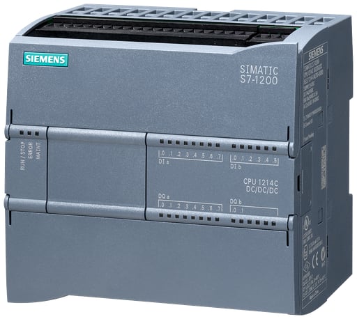 Siemens - Siemens 6ES7214-1AG40-0XB0 24 VDC 500 mA 2-Analog Input 14-Digital Input/10-Digital Output Automation CPU