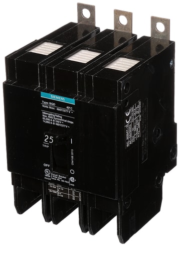 Siemens - Siemens BQD325 3-Pole 25 Amp 480 VAC 14 kA Circuit Breaker
