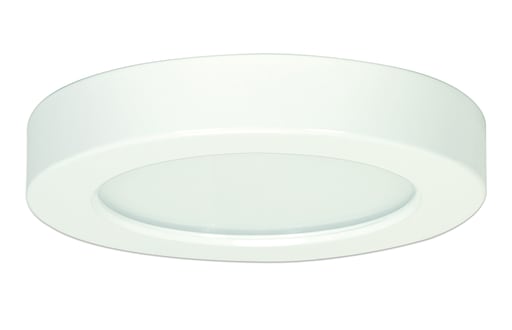 Satco Products, Incorporated - Satco S29320 10.5 watt; 5.5" Flush Mount LED Fixture; 2700K; Round Shape; White Finish; 120 volts