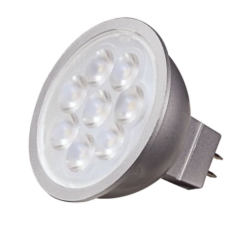 Satco Products, Incorporated - Satco S9491 6.5 Watt; LED MR16 LED; 3000K; 25 deg. Beam Angle; GU5.3 base; 12 Volt AC/DC