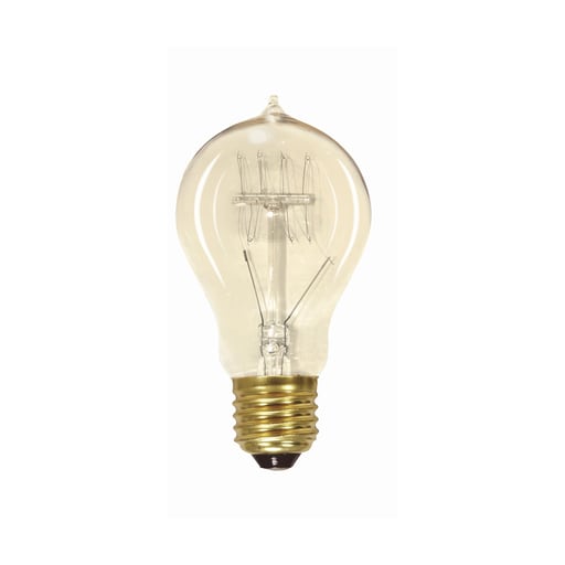 Satco Products, Incorporated - Satco S2411 25W A19 Incandescent; Clear; 3000 Average rated hours; 100 Lumens; Medium base; 120 Volt