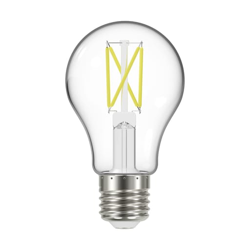 Satco Products, Incorporated - Satco S12409 5 Watt LED A19; Clear; Medium Base; 3000K; 90 CRI; 120 Volt